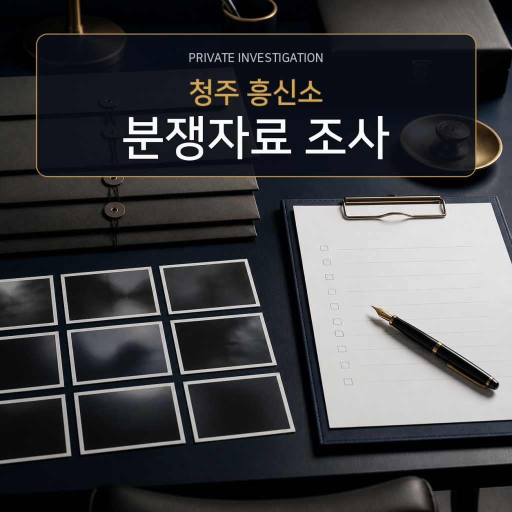 청주 분쟁자료 조사 전문 흥신소
